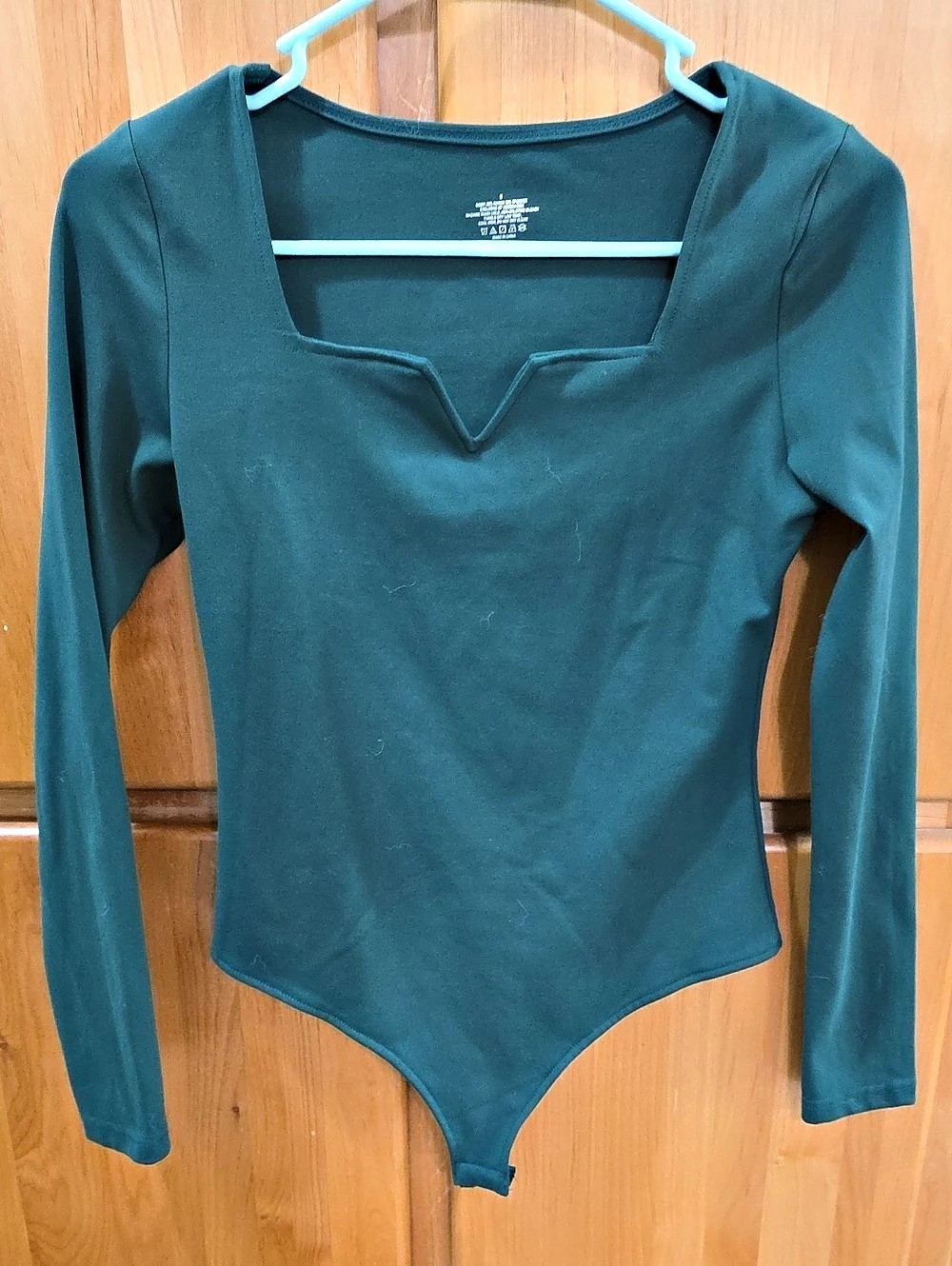 Green Long Sleeve Bodysuit Size Small